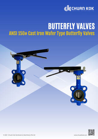 ANSI 150# Cast Iron Wafer Type Butterfly Valves Catalogue