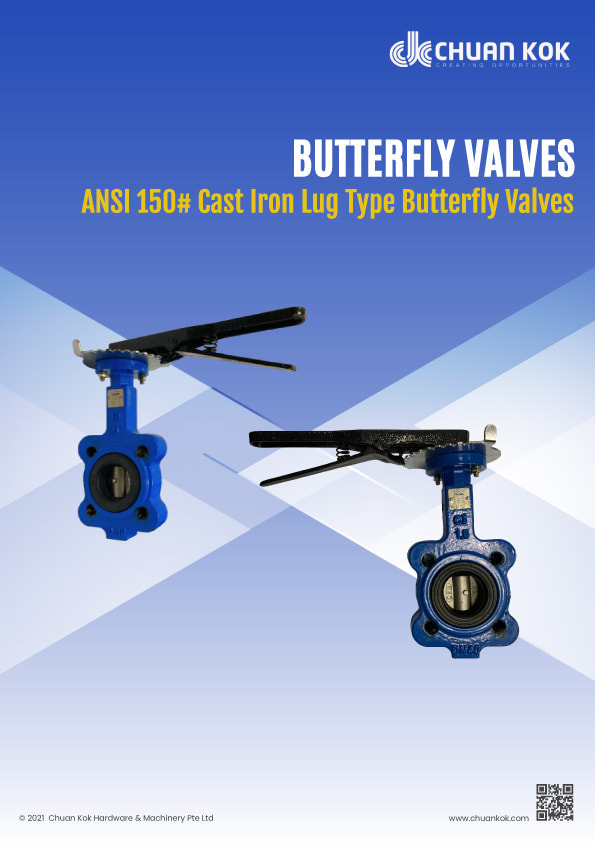 ANSI 150# Cast Iron Lug Type Butterfly Valves Catalogue