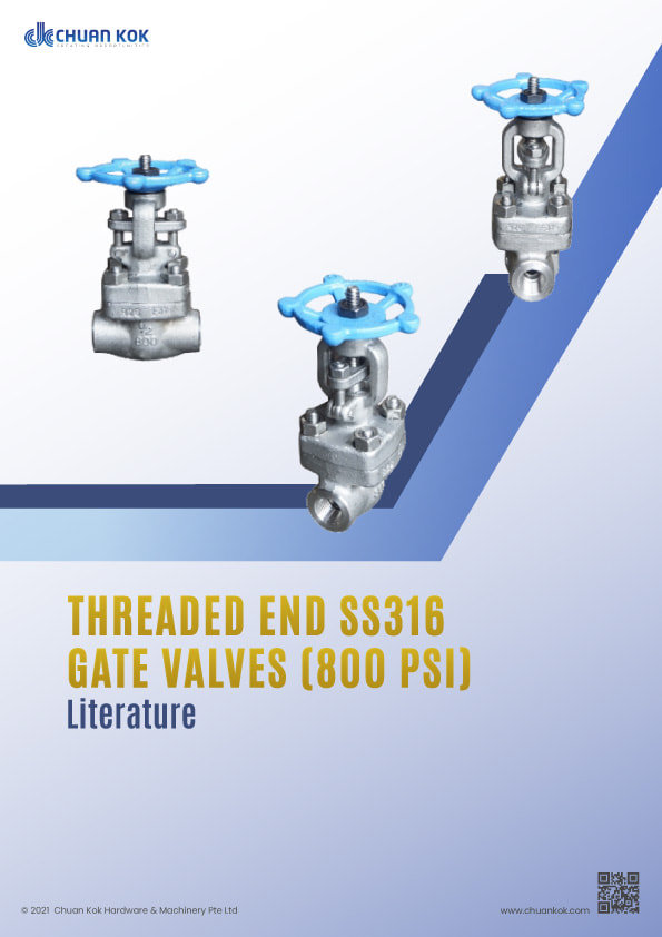 Threaded End SS316 Gate Valves (800PSI) Literature