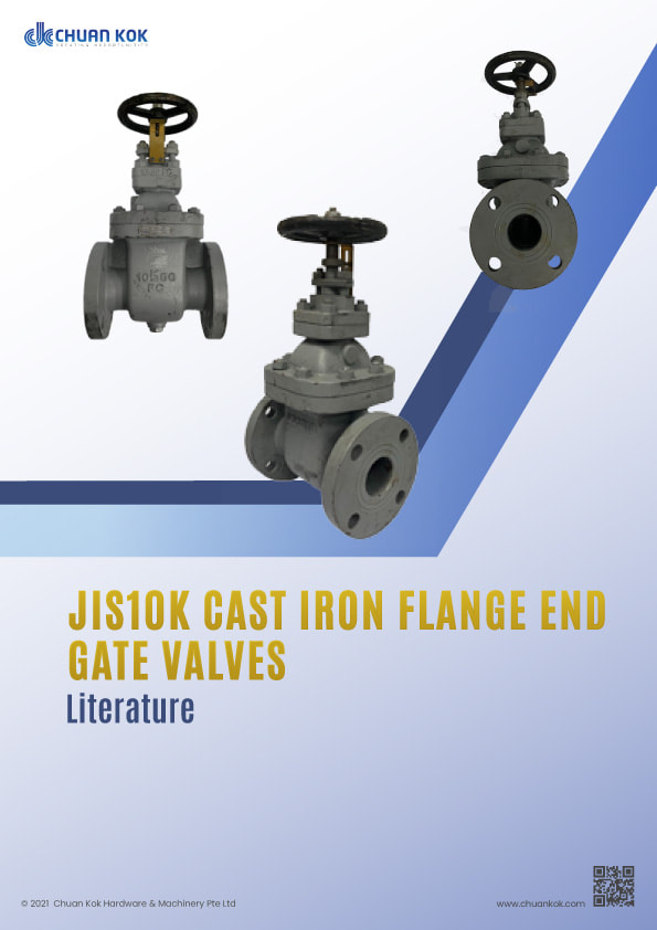 JIS 10K Cast Iron Gate Valves Literature