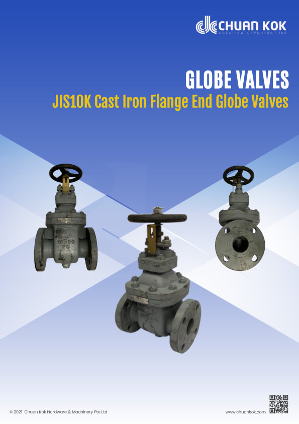 JIS10K Cast Iron Flange End Globe Valve: 5