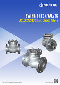 JIS 10K SS316 Swing Check Valves Catalogue