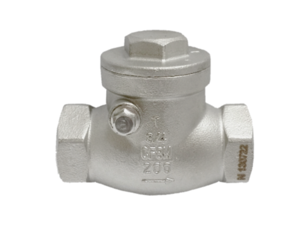 Maxmartt DN32 Stainless Steel One Way Swing Check Valve Female Thread 200PSI for Water Oil Gas 